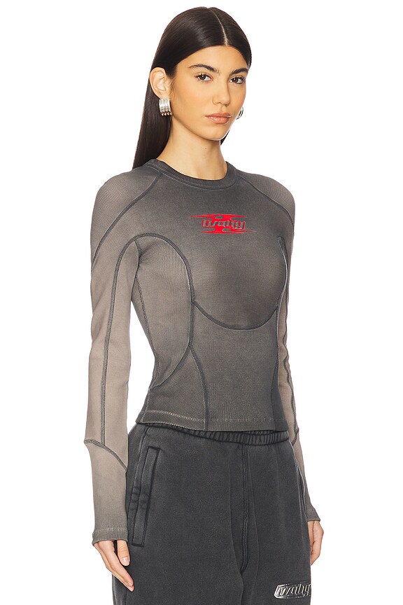 view 2 of 4 ブレードロゴ付きロングスリーブトップ in Washed Cedar