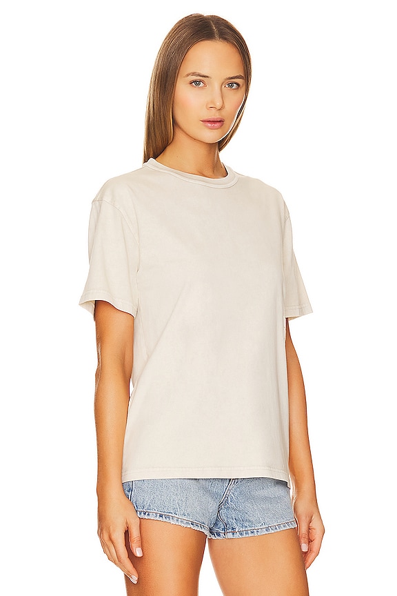 view 2 of 6 Essential Short Sleeve Tee W/ Puff Logo & Bound Neck in Ice Grey