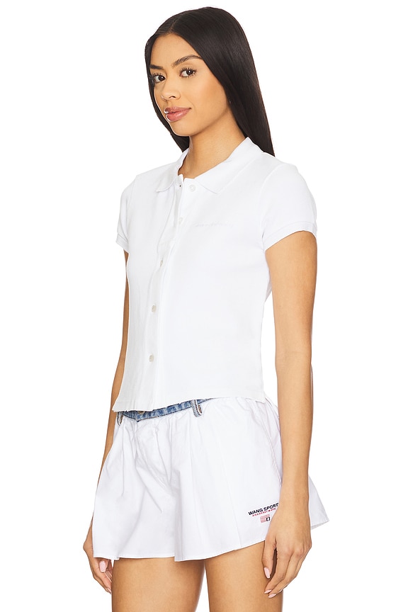 view 2 of 4 Deconstructed Polo Cardigan in White