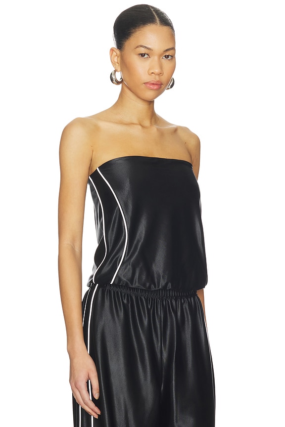 view 2 of 4 Strapless Bubble Top in Black