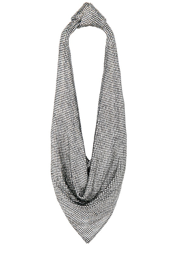 view 2 of 5 Small Scarf Shoulder Bag in Metallic Silver