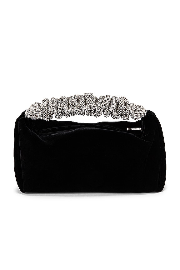 view 2 of 7 Scrunchie Crystal Handle Small Bag in Black