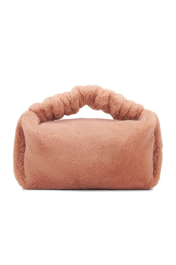 view 2 of 7 Faux Fur Scrunchie Small Bag in Sandstone