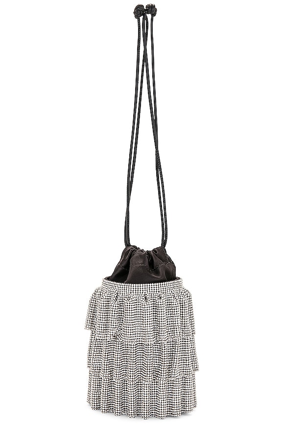 view 2 of 6 Drawstring Pouch in White & Black