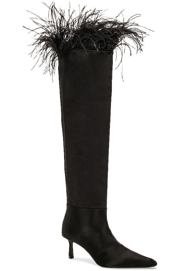 view 2 of 5 BOTTES SOUPLES AVEC PLUMES VIOLA 65 in Black