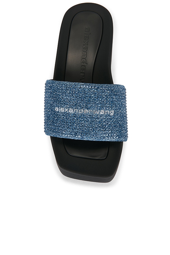Aw Denim Hotfix Platform Slide Indigo