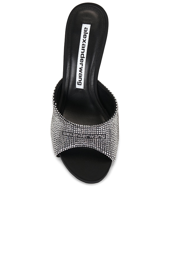 Alexander Wang Cher 105mm Mule in Black & Silver | REVOLVE