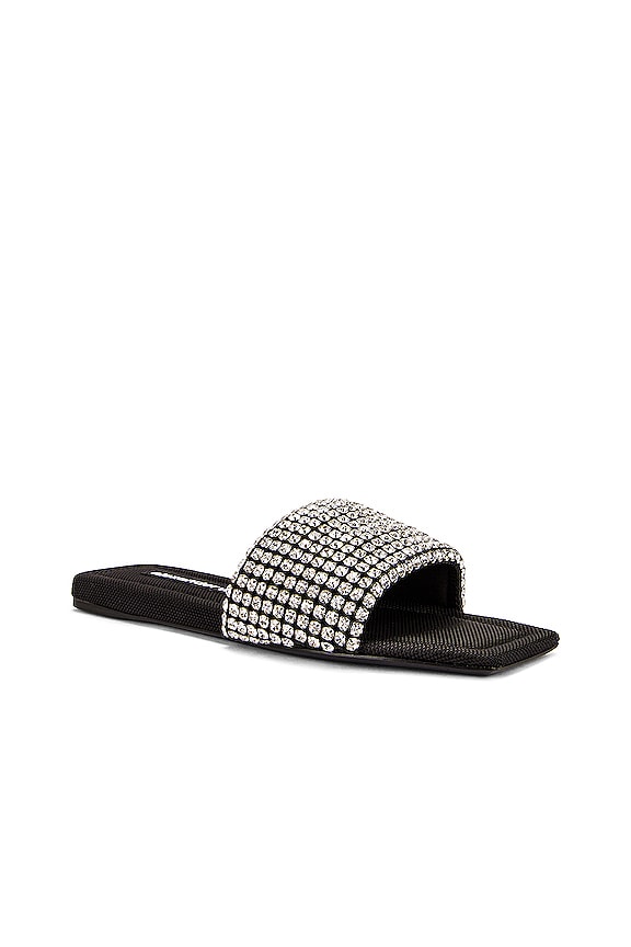 view 2 of 5 Anya Crystal Flat Slide Sandal in Clear Crystal