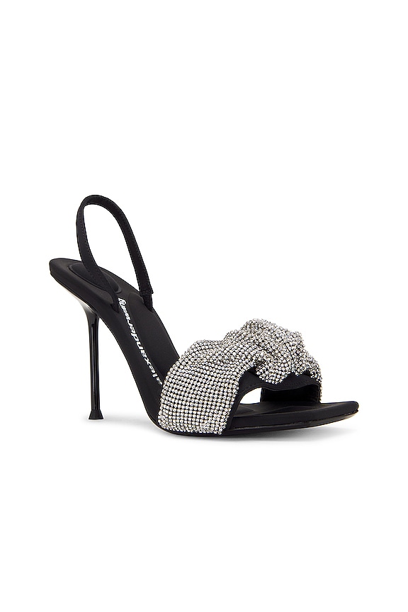 view 2 of 5 Julie Crystal Scrunchie Sandal in Black