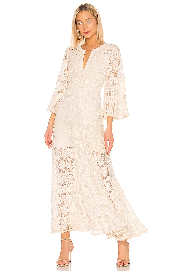 Alexis Alvin Dress in Beaded Ivory Lace | REVOLVE