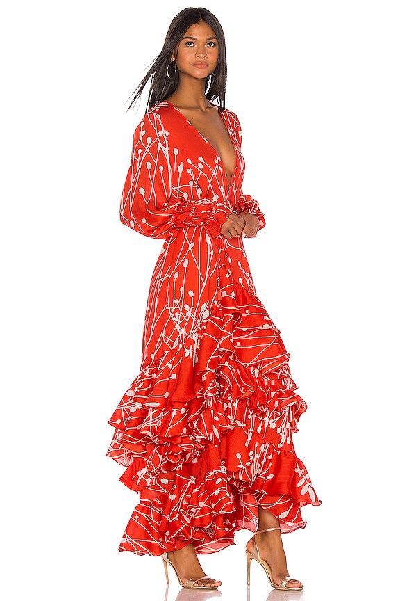 view 2 of 3 VESTIDO LARGO RODINA in Coral Petals