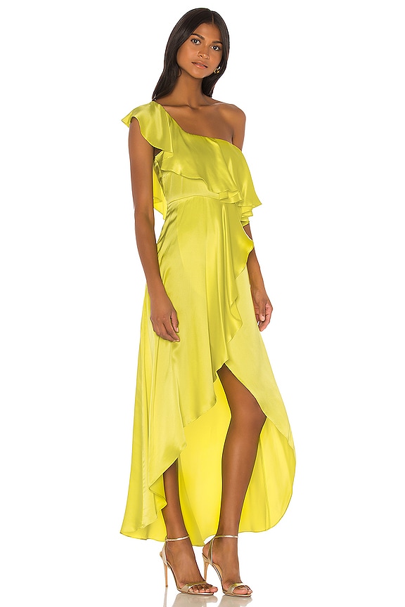 view 2 of 3 VESTIDO LARGO AUSTYN in Neon Yellow