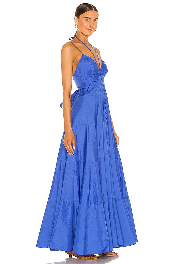 view 2 of 3 Sabelle Light Airy Nylon Tafetta Dress in Cobalt Blue