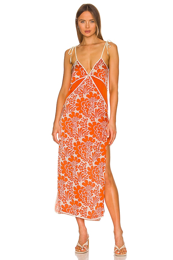 view 1 of 3 Azzorre Dress in Tangerine Zinnia