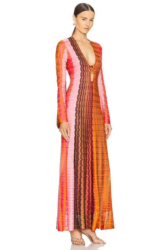 view 2 of 3 МАКСИ ПЛАТЬЕ VIBE in Orange Multicolor