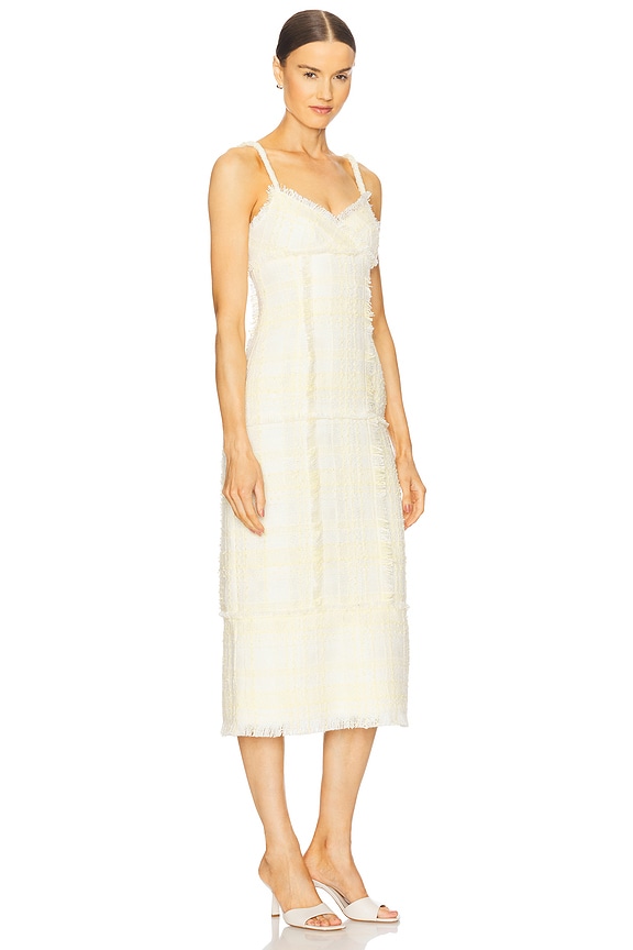 view 2 of 4 트위드 미디 드레스 in Ivory