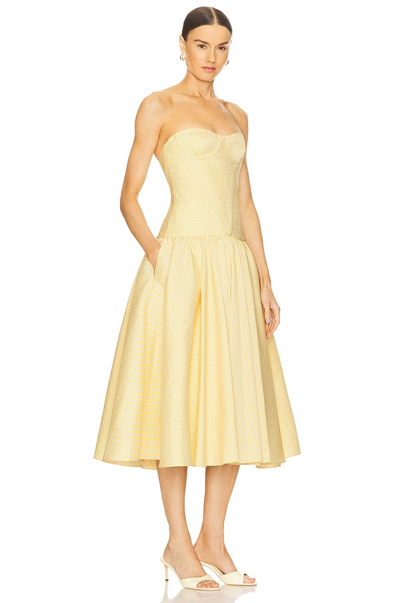 view 2 of 4 Summers Dress in Yellow Stripe