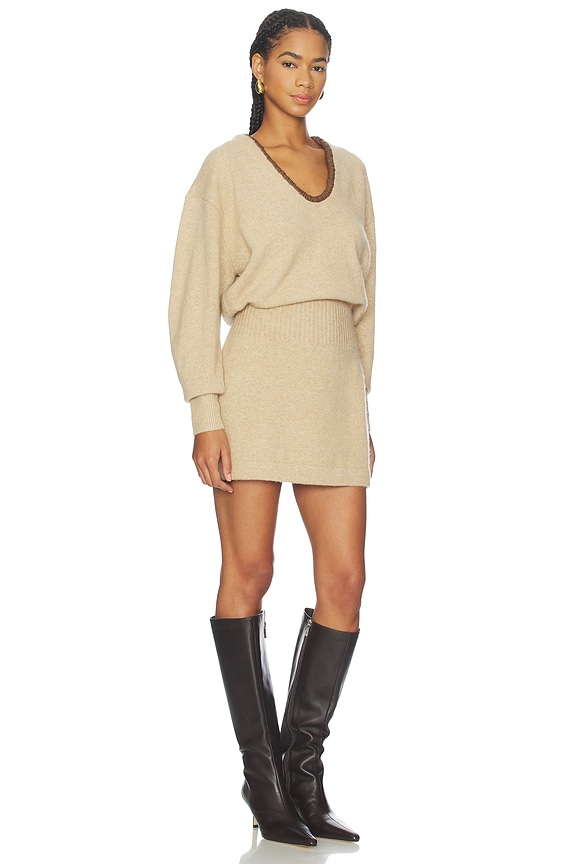 view 2 of 3 Colby Dress in Tan & Brown