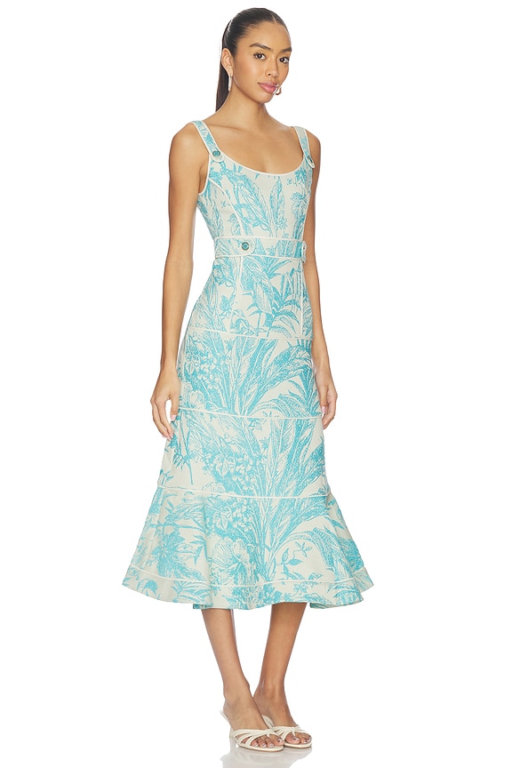 view 2 of 3 Kayleen Dress in Aqua Palm