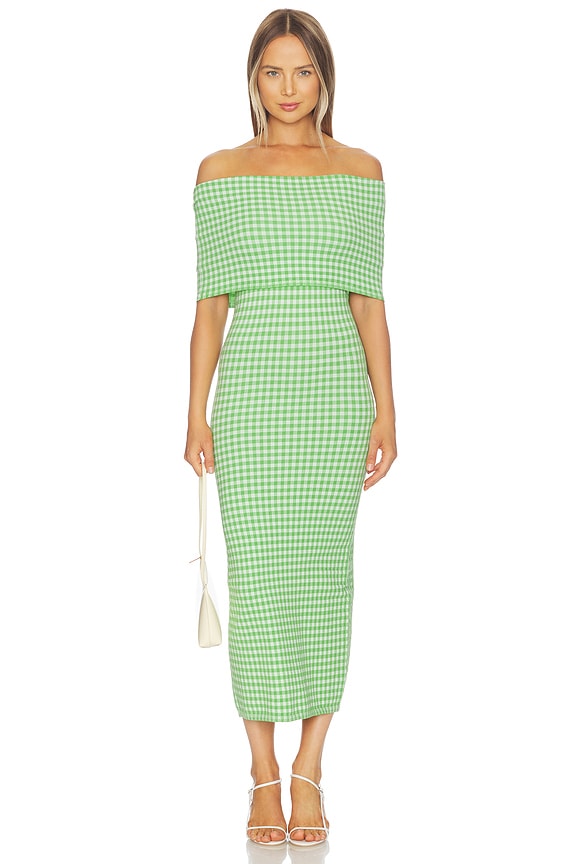 view 1 of 4 Costella Dress in Green Gingham