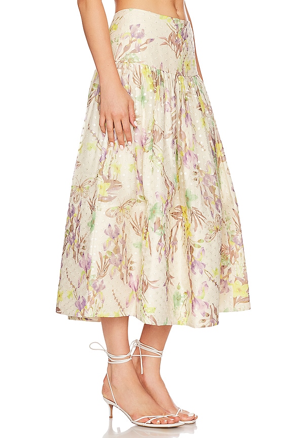 view 2 of 4 JUPE MIDI PHEOBE in Floral Embroidered