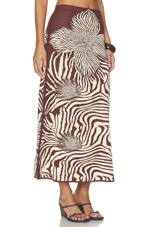 view 2 of 6 Jazlyn Skirt in Brown Blossom