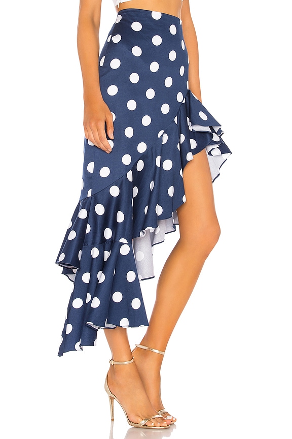 view 2 of 4 JUPE MIDI CAMEO in Blue Polka Dot