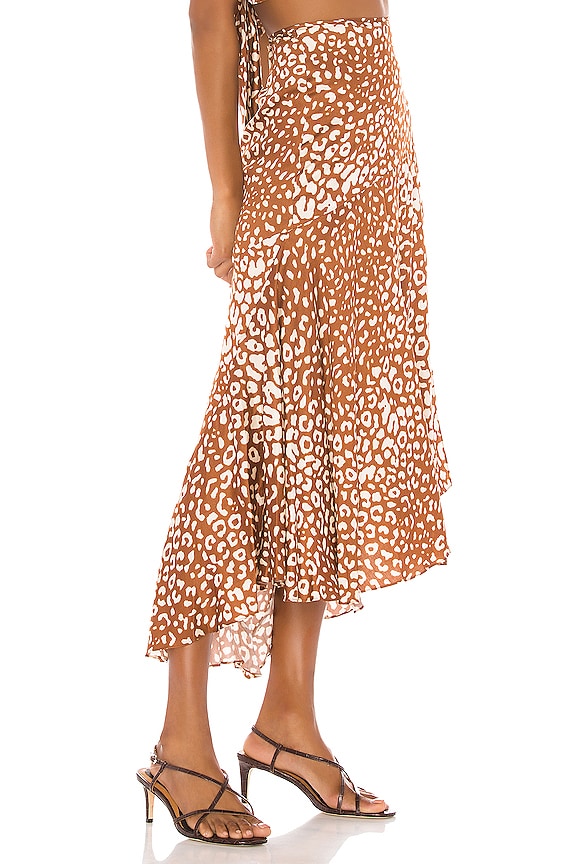 view 2 of 4 JUPE MIDI FONTAINE in Sienna Leopard