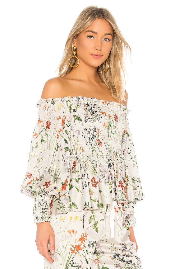 view 2 of 4 Elsa Top in Botanical Cream