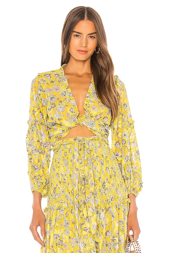 view 1 of 4 Odilo Top in Citron Floral