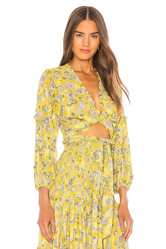 view 2 of 4 Odilo Top in Citron Floral