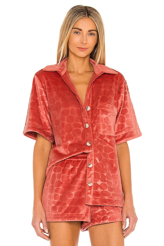 view 1 of 5 Cailey Velour Top in Coral