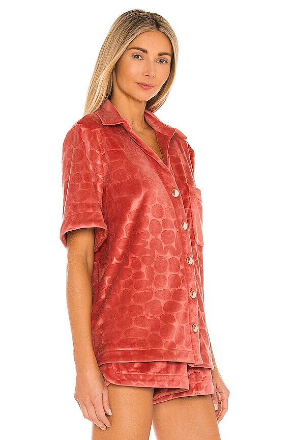 view 2 of 5 Cailey Velour Top in Coral