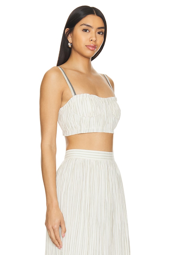 view 2 of 5 УКОРОЧЕННЫЙ ТОП NORA in Stripe