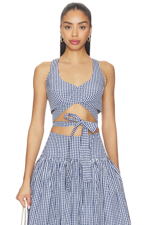 view 1 of 5 Lex Top in Navy & White