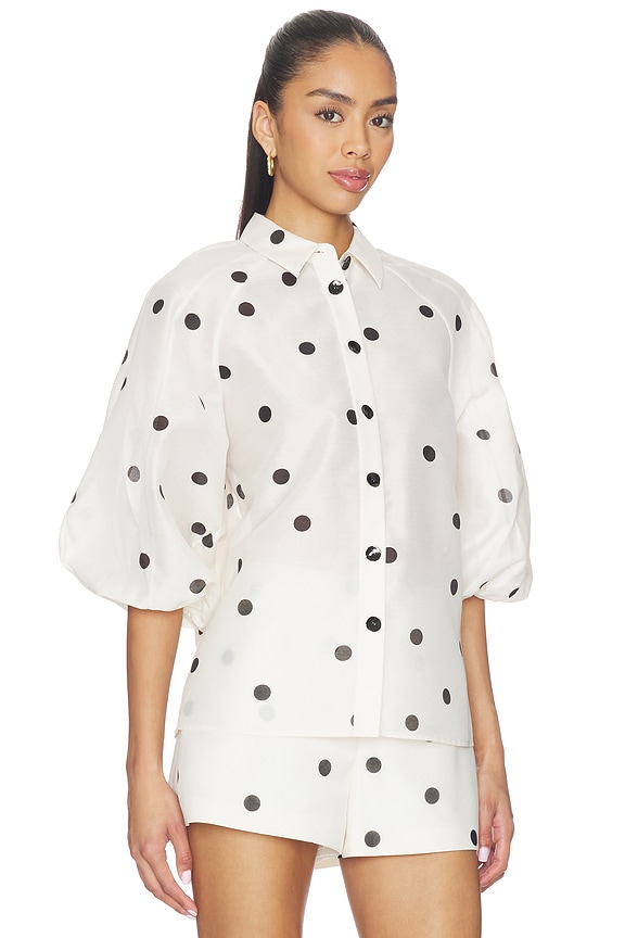 view 2 of 4 Cambridge Top in Ivory & Black