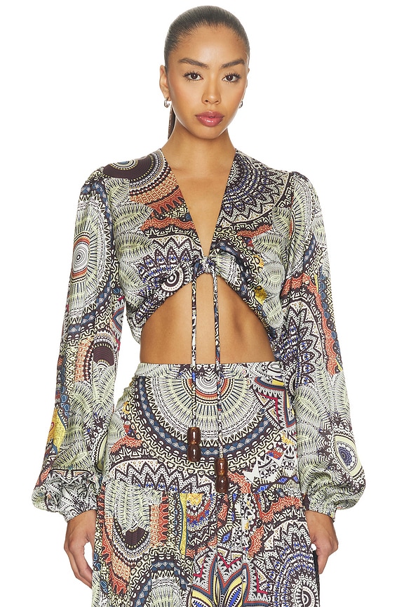 view 1 of 4 Colmar Top in Medallion Print