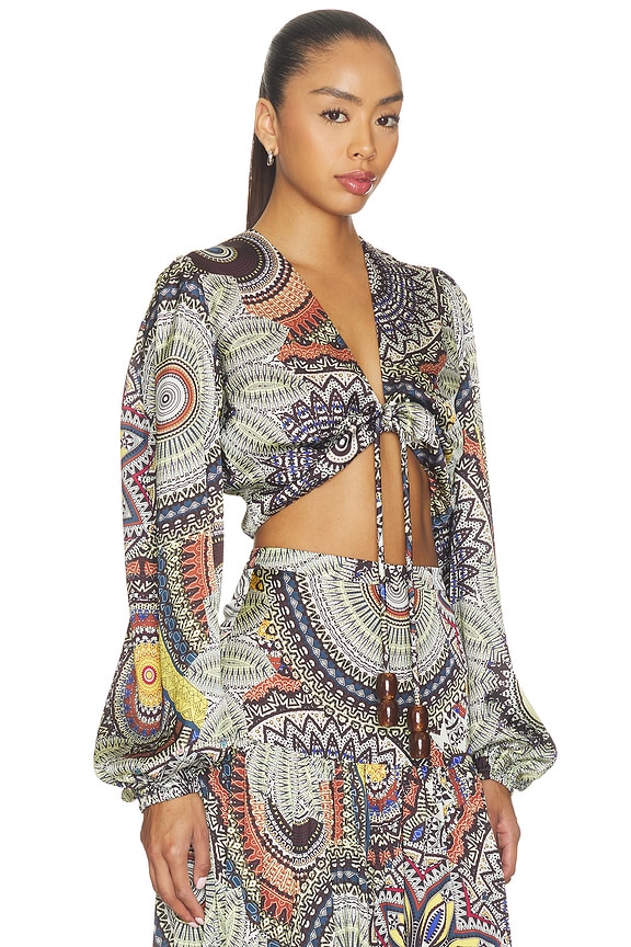 view 2 of 4 Colmar Top in Medallion Print