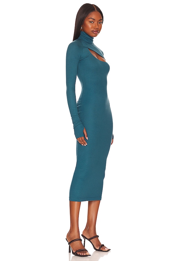 view 2 of 3 CLARKSON ミディ丈ドレス in Prussian Blue