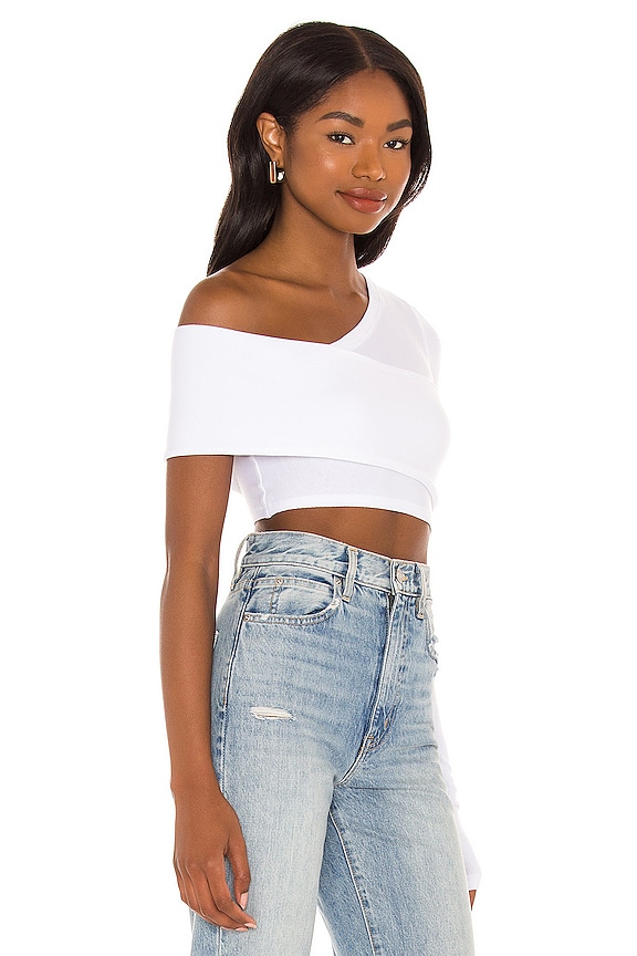 view 2 of 4 TOP CROPPED BLAKE in White