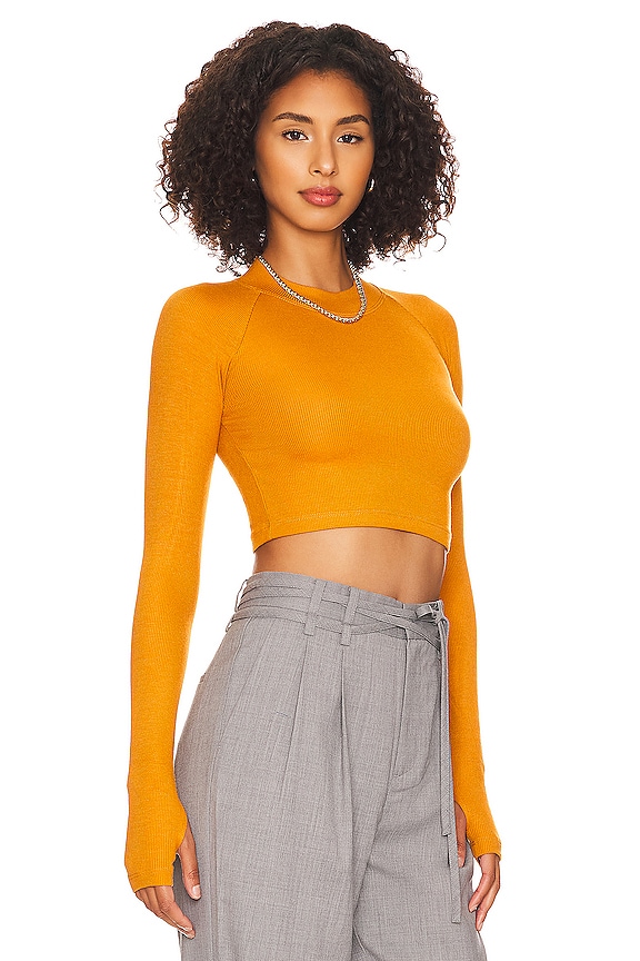 view 2 of 4 Carson Crop Top in Marigold
