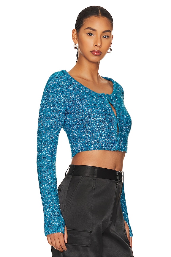view 2 of 5 Phoenix Crop Top in Cerulean Blue