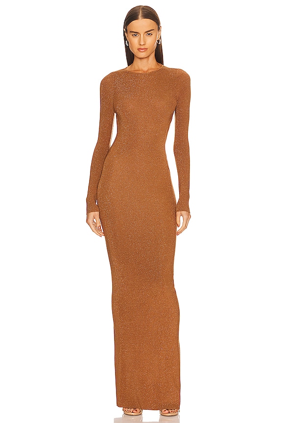 view 2 of 6 ROBE CARRARA in Chocolate Lurex