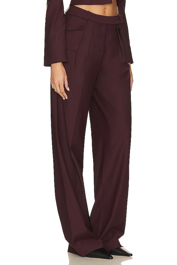 view 2 of 4 SYLVA パンツ in Burgundy