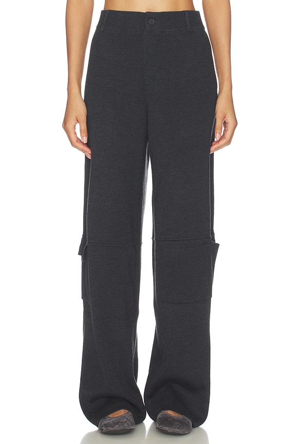 view 1 of 6 Knit Cargo Pants in Charcoal