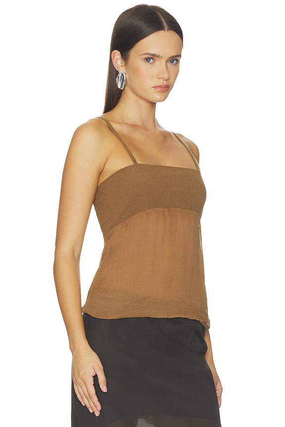 view 2 of 4 Aven Top in Rust Brown