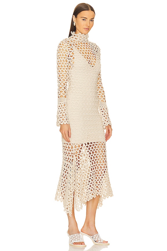 view 2 of 3 JOYA 크로셰 미디 드레스 in Vanilla