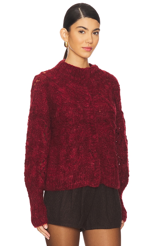 view 2 of 4 Lala Cardigan in Burgundy