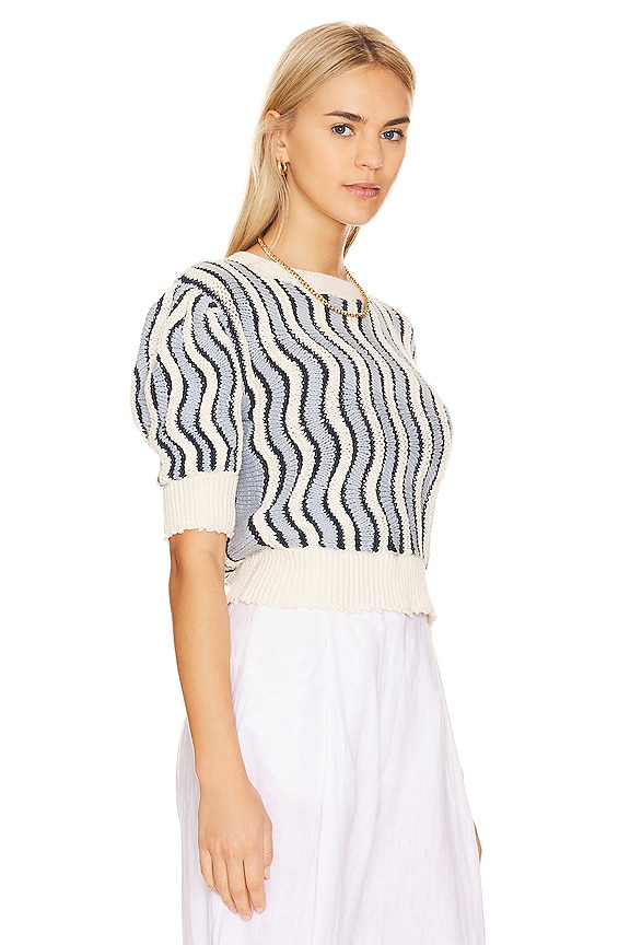 view 2 of 4 Suyu Top in Sky, Vanilla & Navy