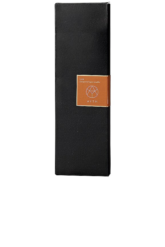 view 2 of 2 Lux Set of 4 Tapered Candles in Amber